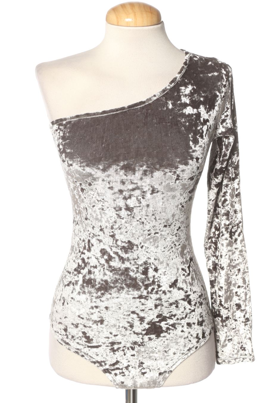 Body Zara de la taille S, de couleur gris de velours