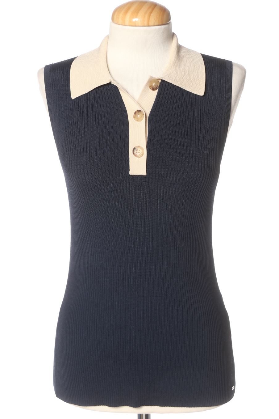 Polo sin mangas de Tommy Hilfiger de la talla M, de color azul marino