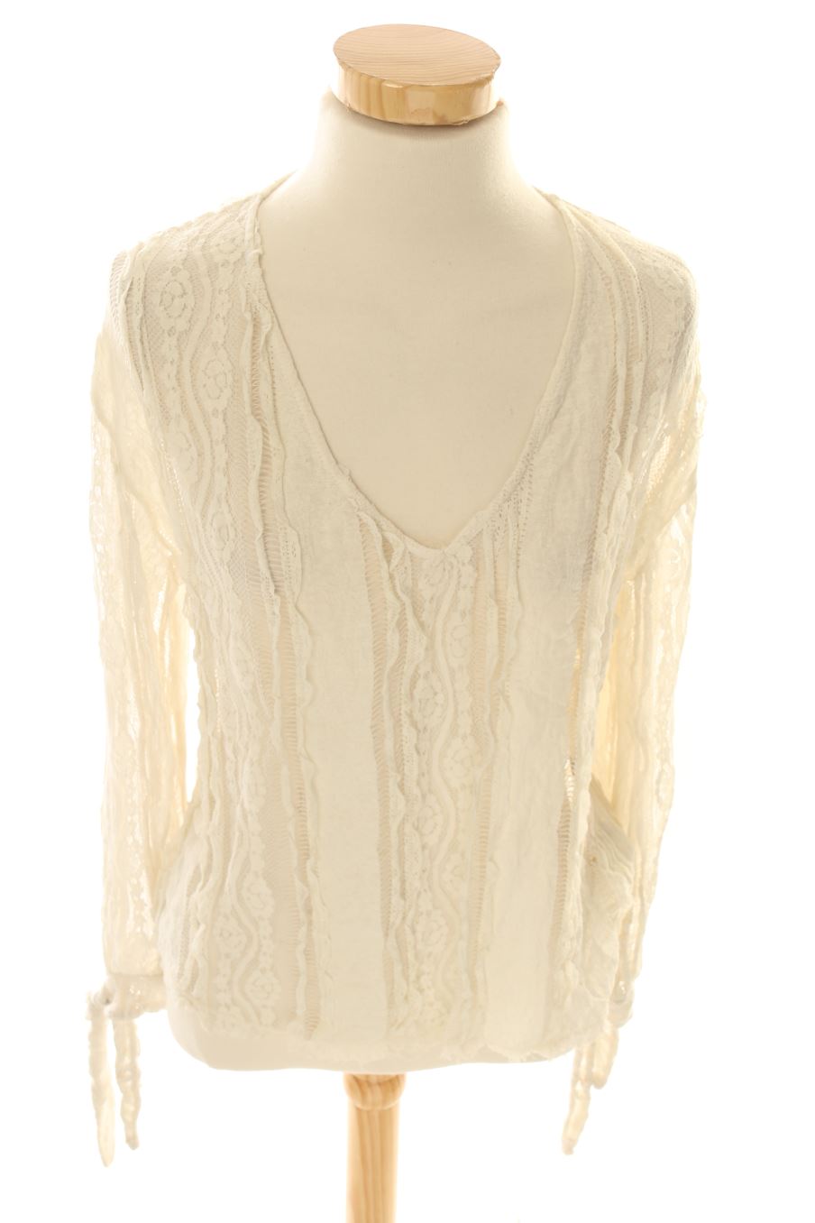 Blouse à manches longues Trafaluc de la taille S, de couleur beige