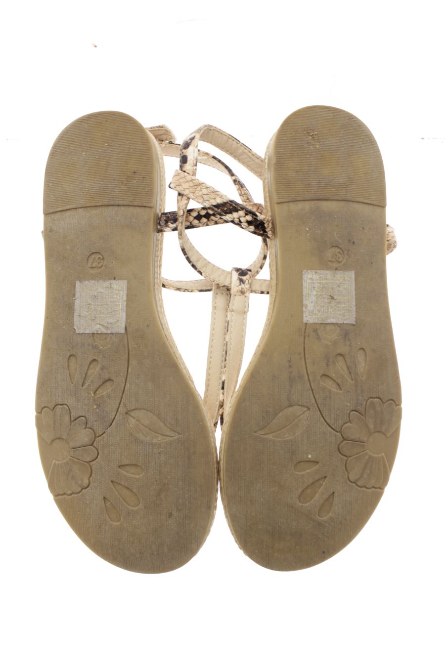 Sandalias planas de Bosanova de la talla 37, de color animal print de