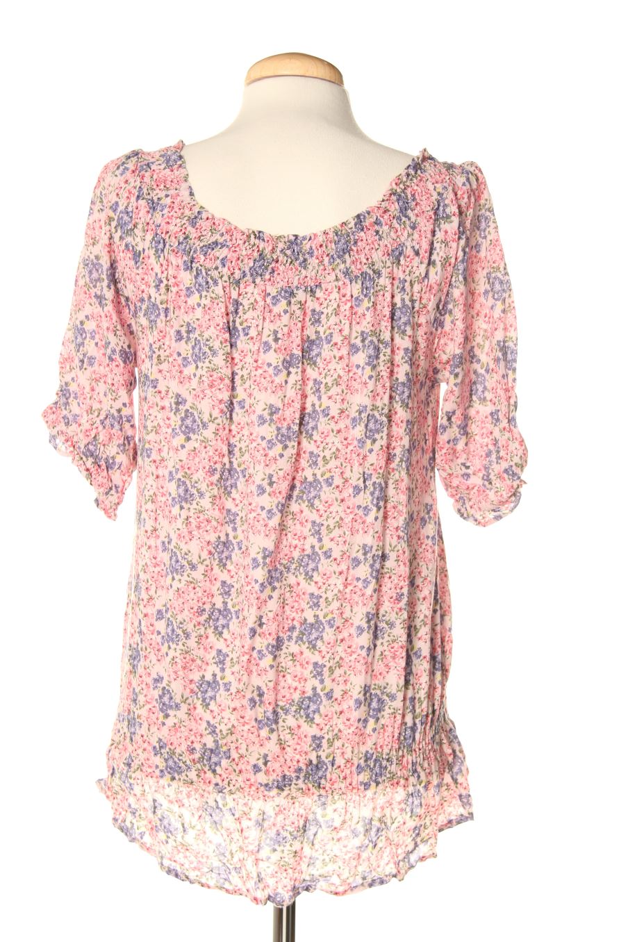 Blouse à manches courtes Stradivarius de la taille S, de couleur fleurs