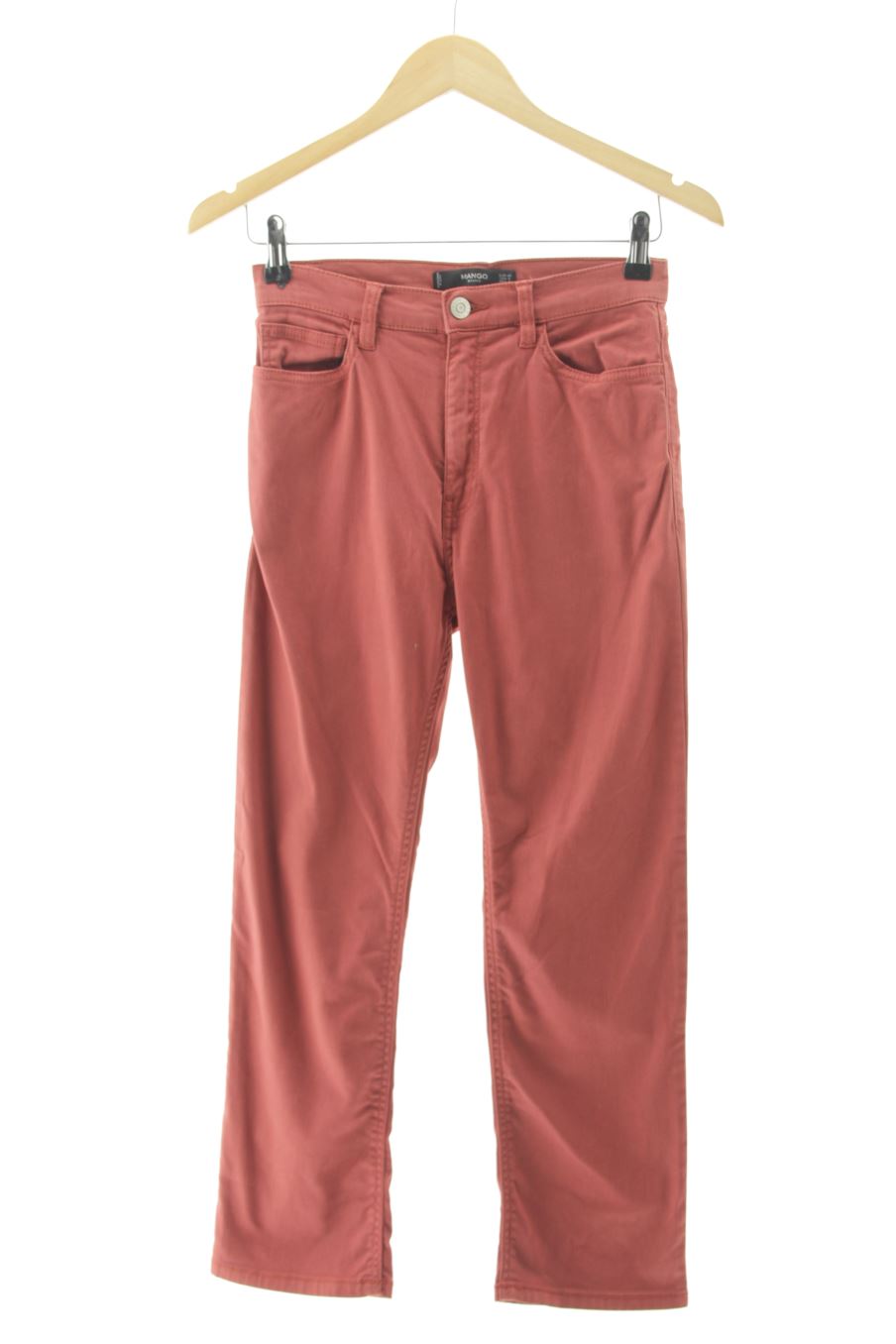 Jeans de Mango de la talla XS, de color bordeaux