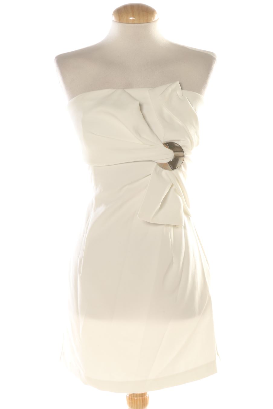 Vestito de Zara de la talla S, de color bianco