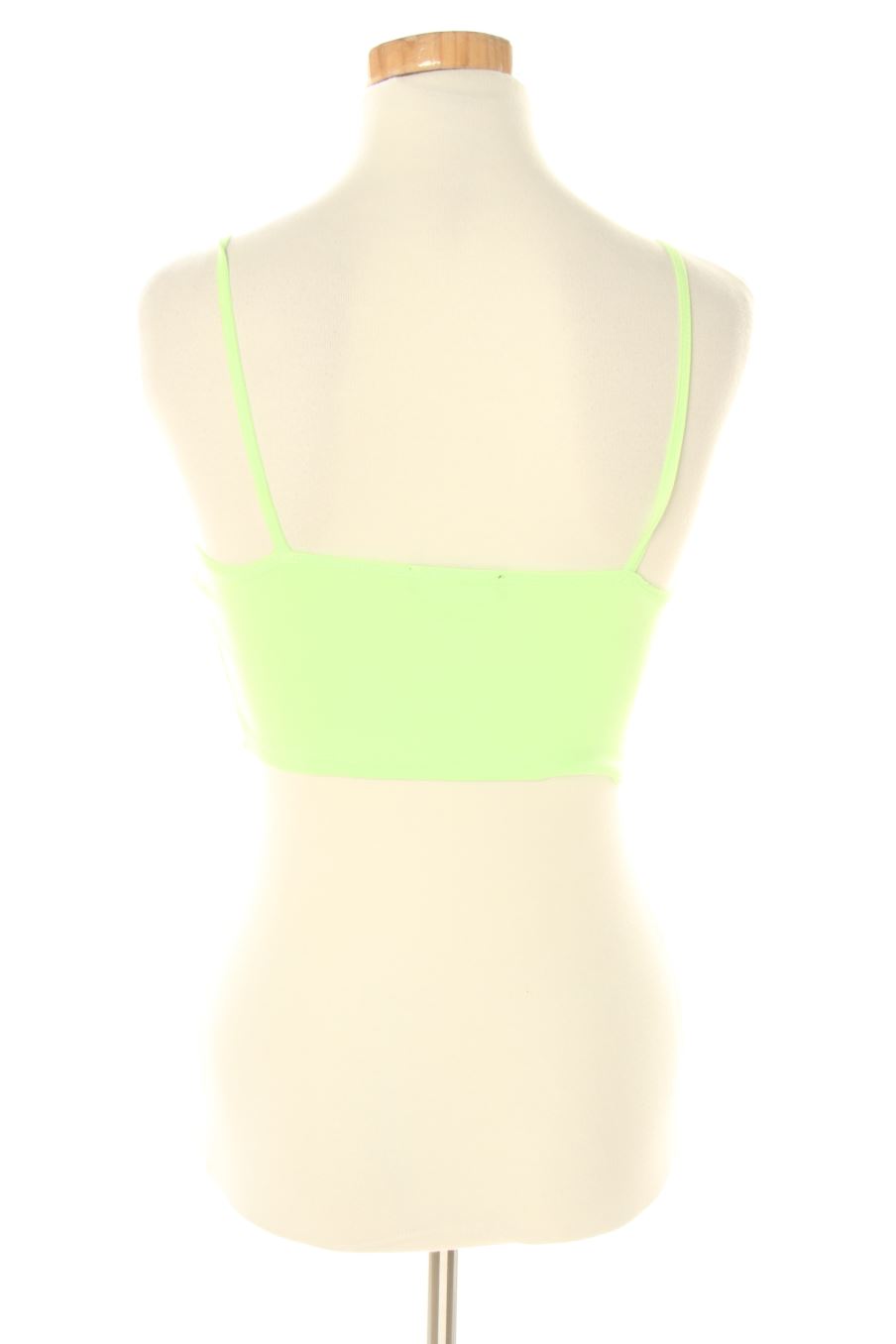 Top deportivo de Bershka de la talla XS, de color verde