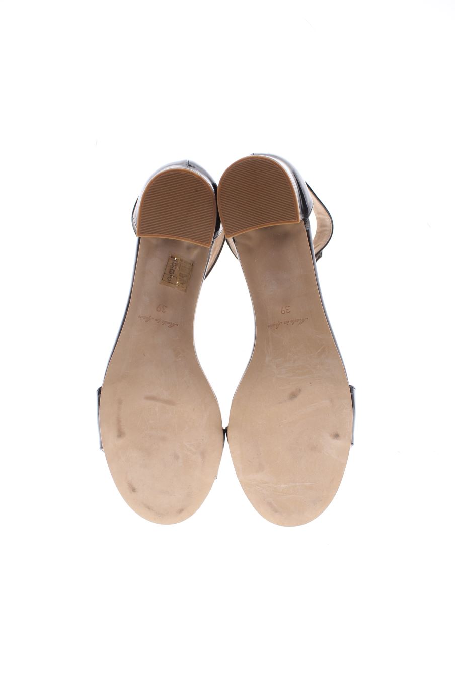 Sandalias tacon de Vienty de la talla 39, de color negro de