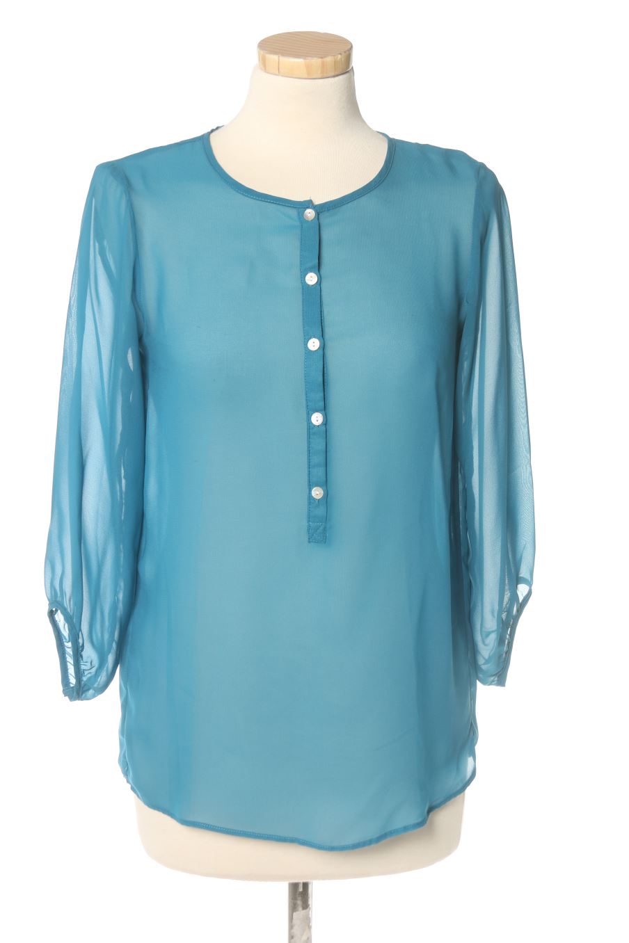 Blouse à manches longues Pull & Bear de la taille S, de couleur bleu
