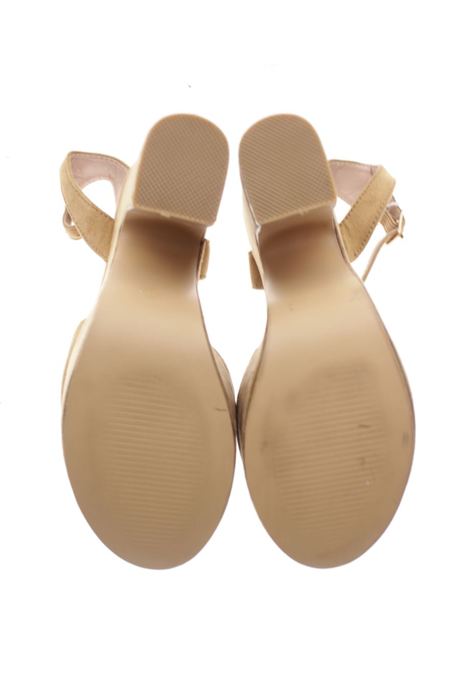 Sandalias tacon de QUANTICLO de la talla 37, de color marrón de