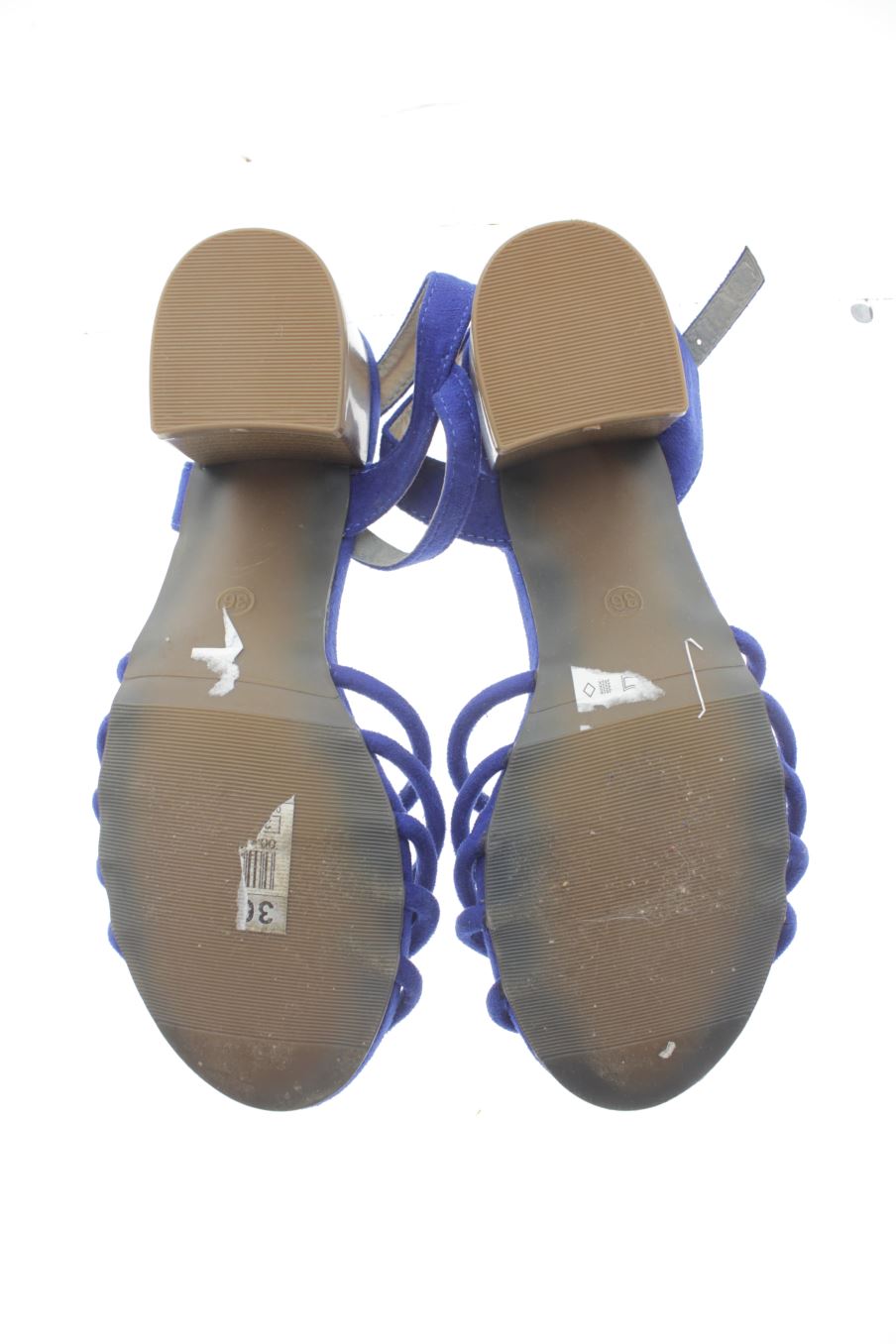Sandalias tacon de PERCENTIL de la talla 36, de color azul de