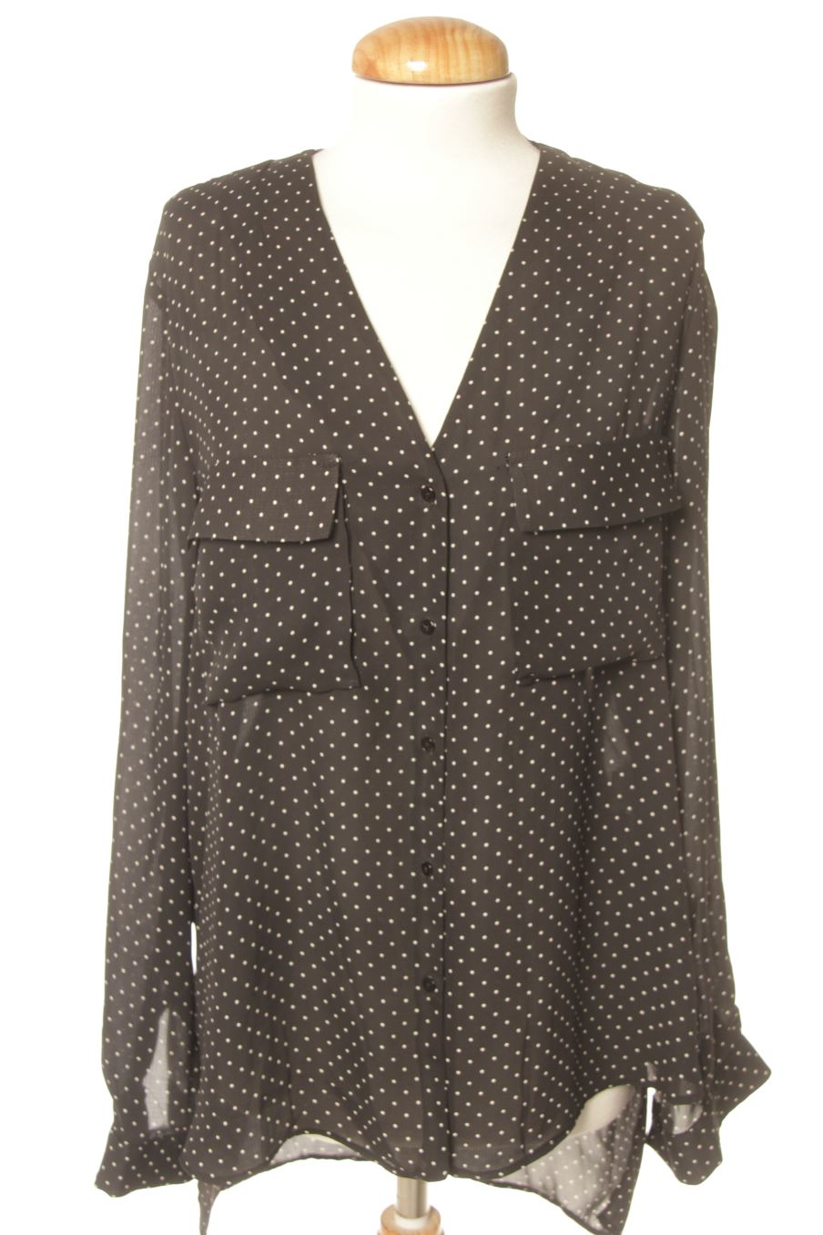 Blusa de manga larga de Zara de la talla L, de color negro