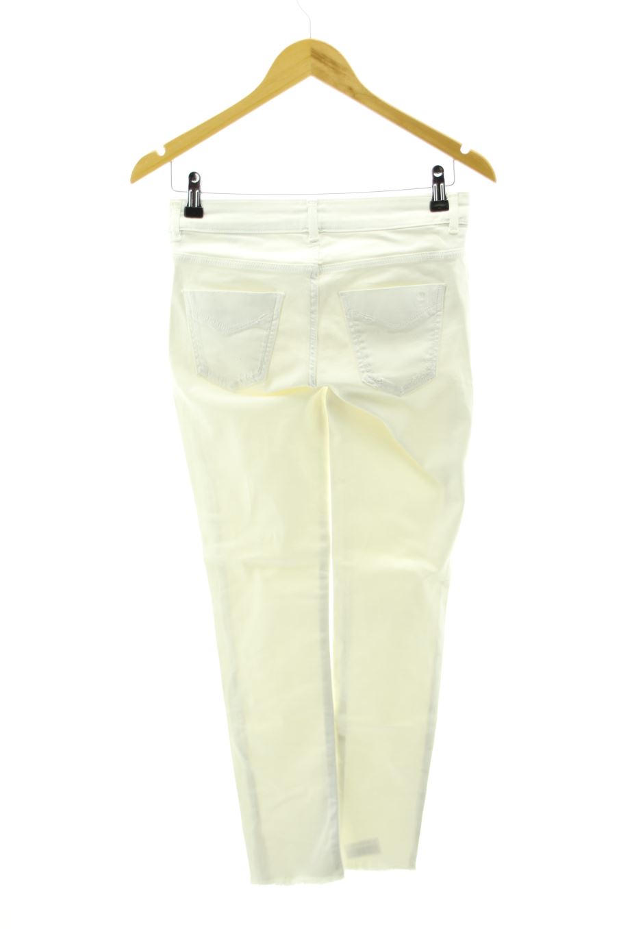 Vaqueros de Massimo Dutti de la talla 34, de color blanco de ropa vaquera