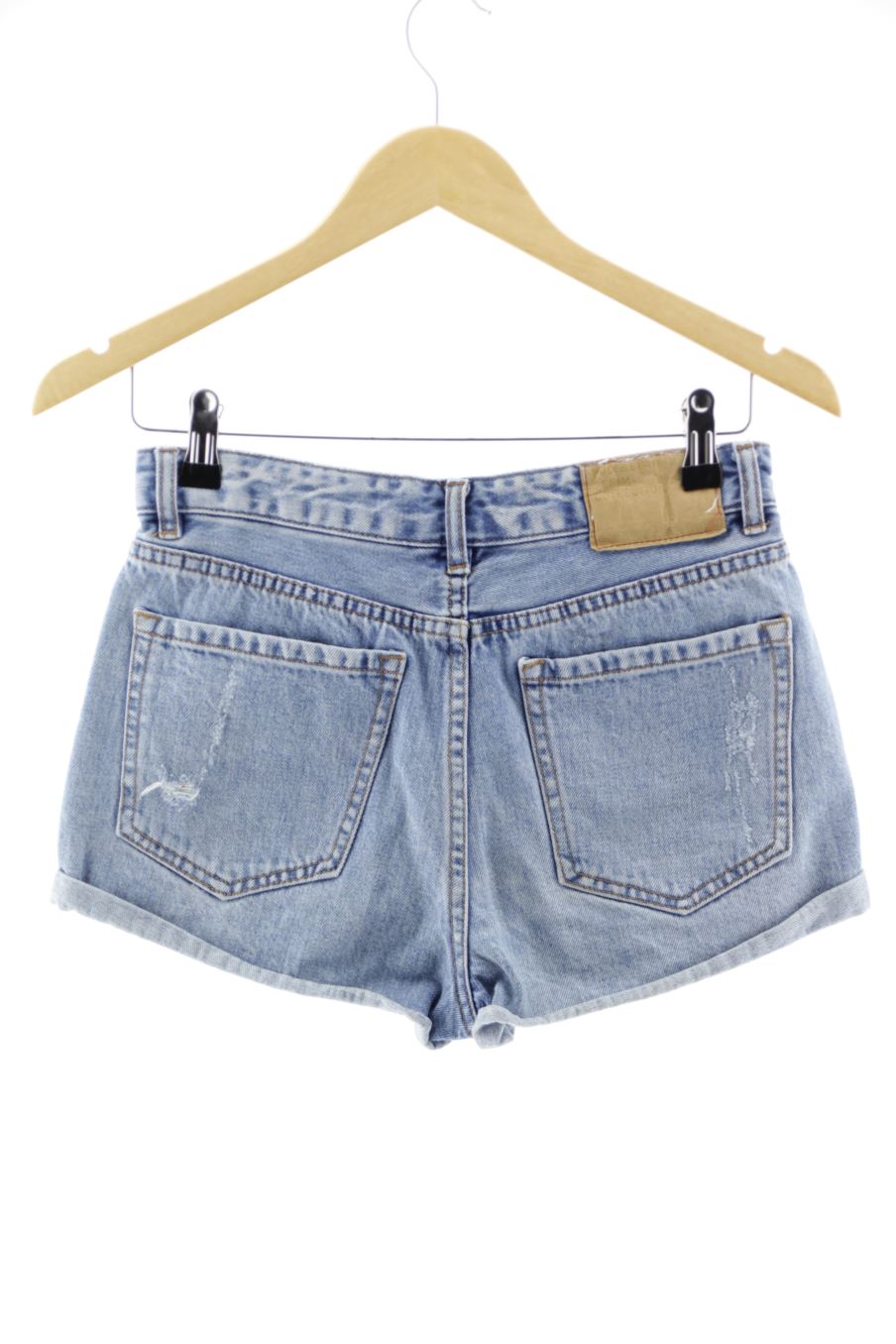 Shorts Pull & Bear de la taille 34, de couleur bleu de denim