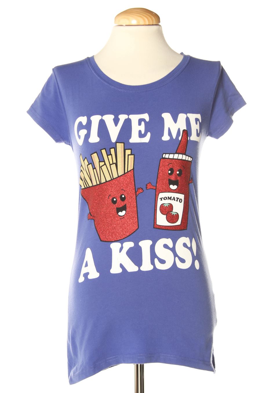 T-shirt Fishbone de la taille S, de couleur bleu