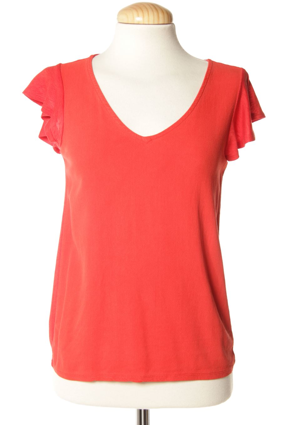Blouse à manches courtes Springfield de la taille XS, de couleur rouge