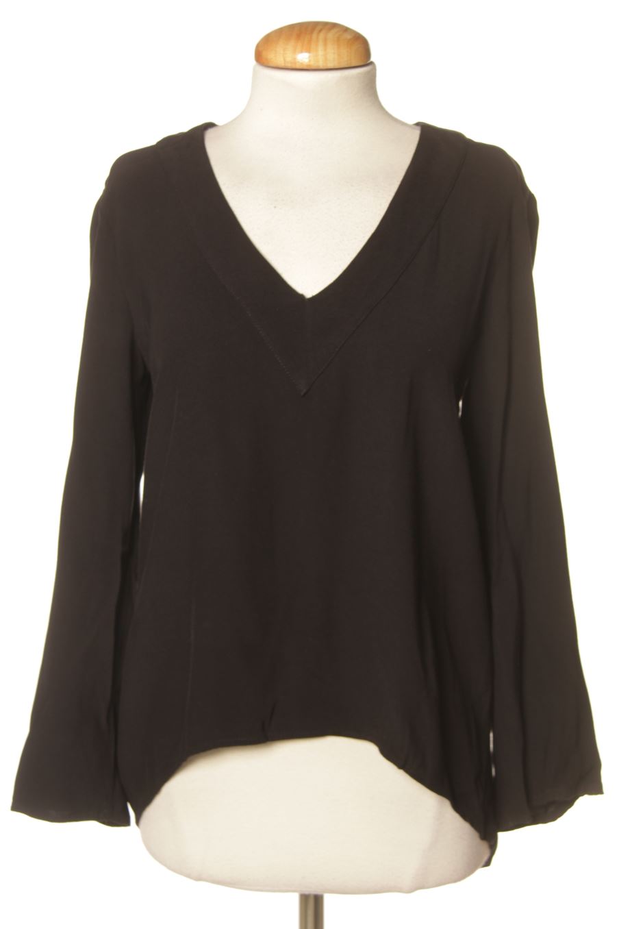 Blusa de manga larga de Zara de la talla XS, de color negro