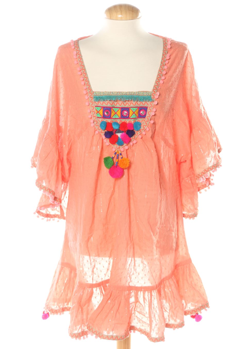 Blouse à manches courtes Coosy sister de la taille Taille unique, de couleur corail