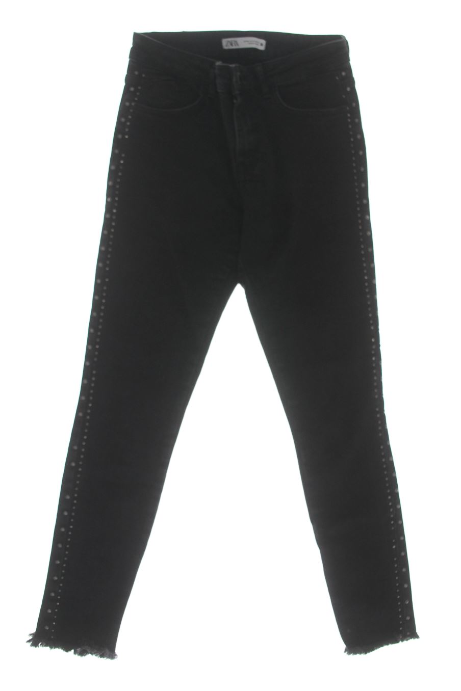 Vaqueros de Zara de la talla 38, de color negro de ropa vaquera
