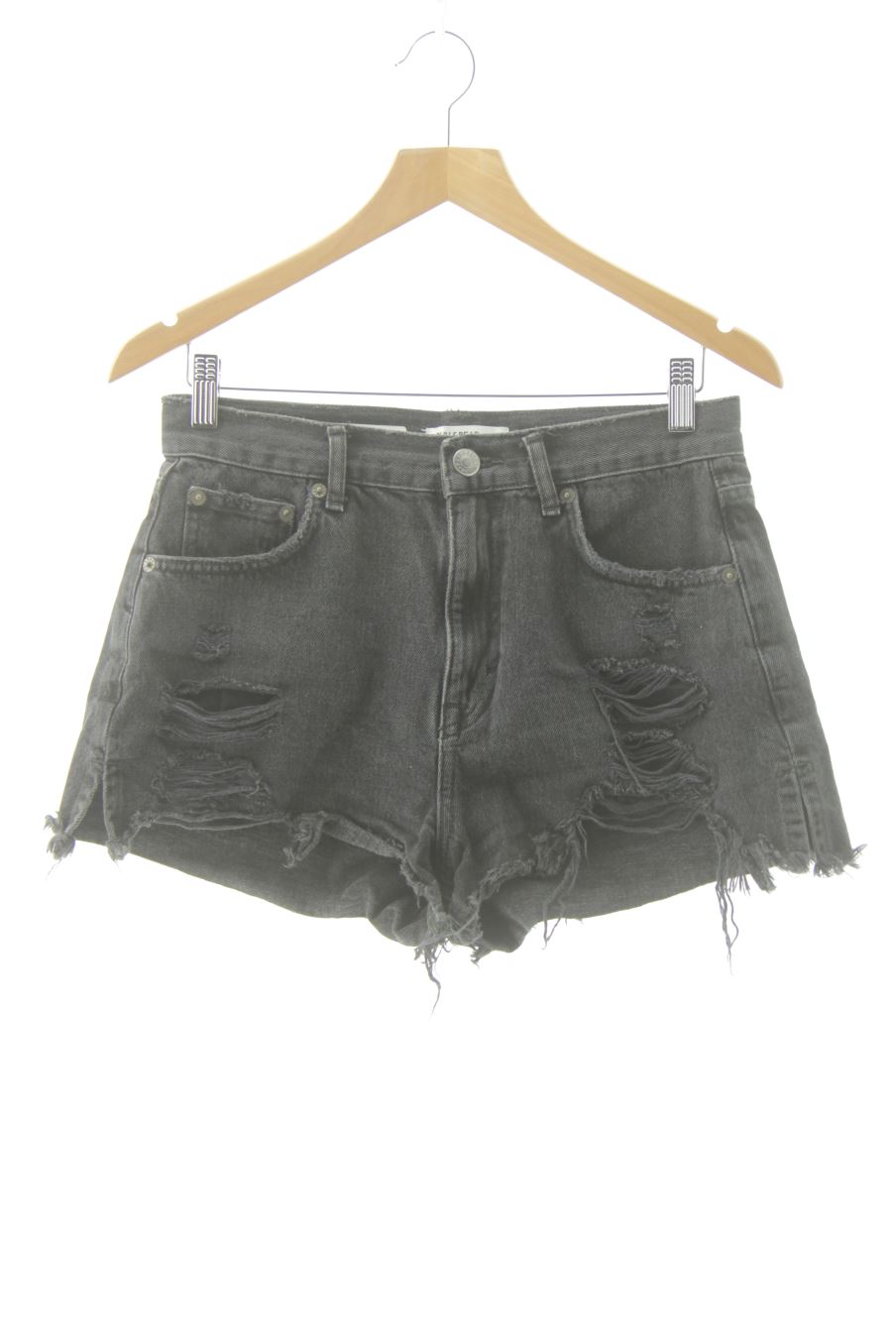 Shorts Pull & Bear de la taille 38, de couleur noir de denim