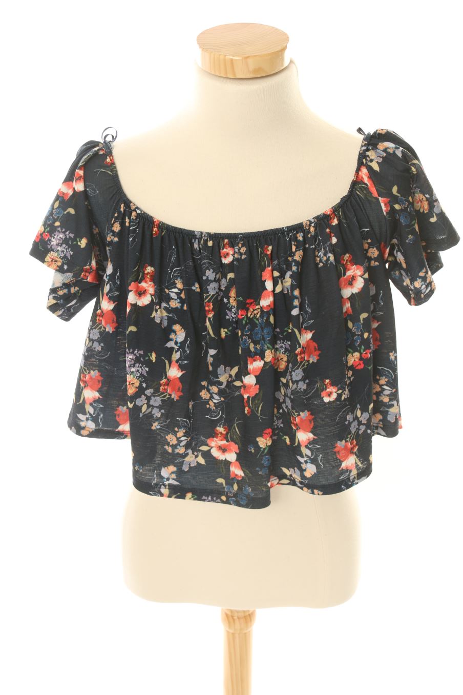Blouse à manches courtes Bershka de la taille S, de couleur fleurs