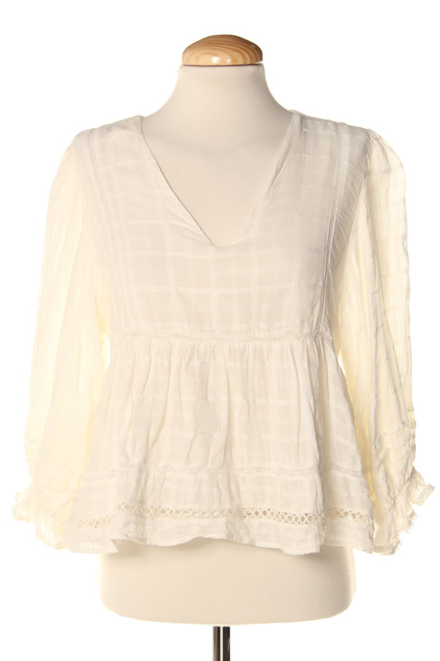 Blusa de manga larga de EDITED de la talla M, de color blanco