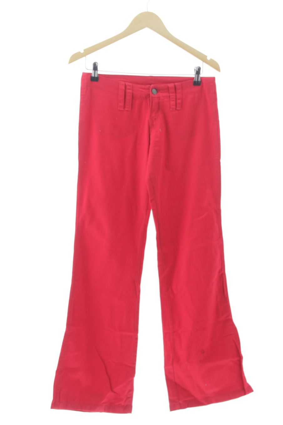 Pantalón de Bershka de la talla 38, de color rojo