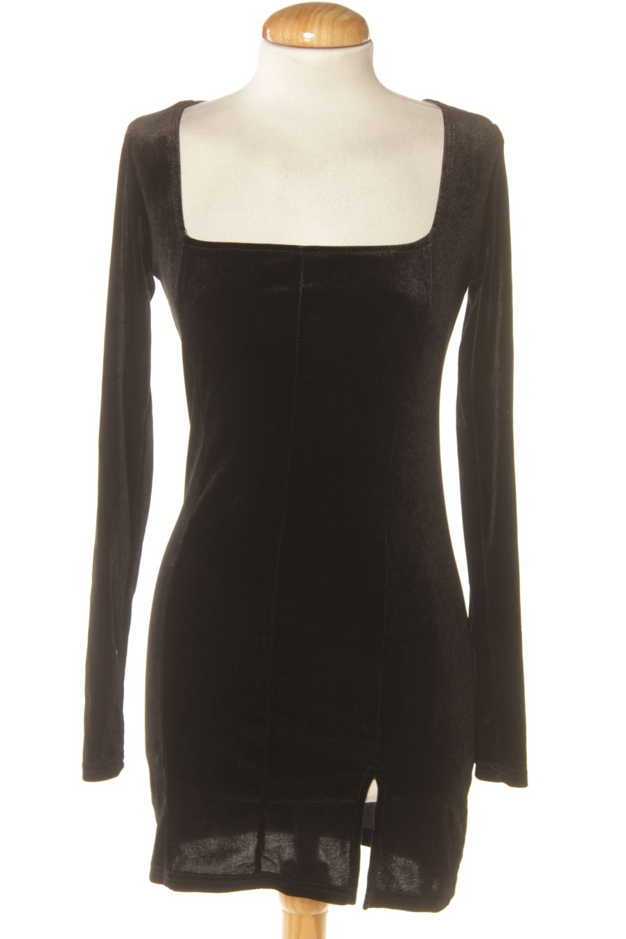 Vestido casual de PERCENTIL de la talla XS, de color negro de terciopelo
