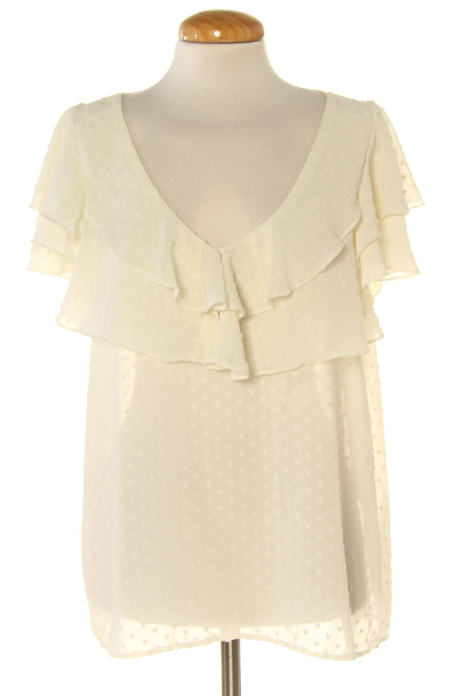 Kurzärmelige Bluse von Molly Bracken Größe L, Farbe Weiss, für