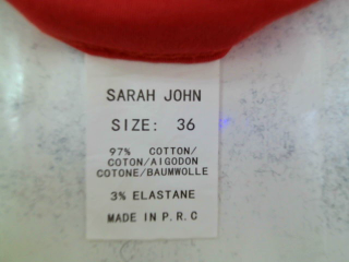Pantalones de Sarah John de la talla 36, de color rojo
