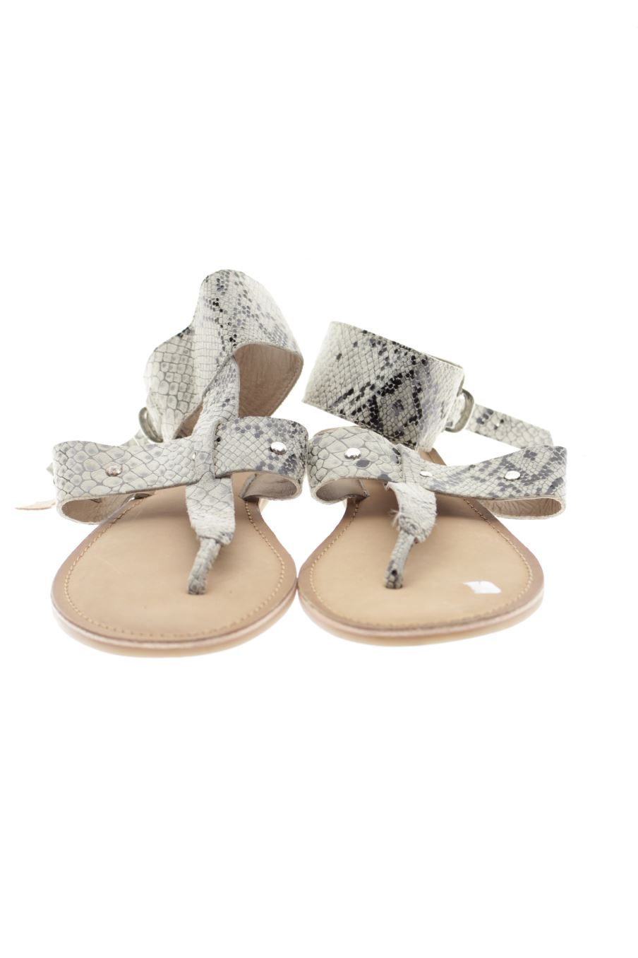 Sandalias planas de LPB de la talla 38, de color animal print de