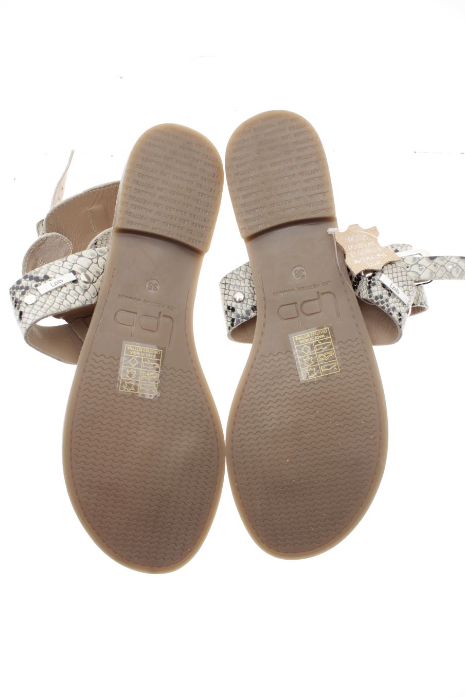Sandalias planas de LPB de la talla 38, de color animal print de