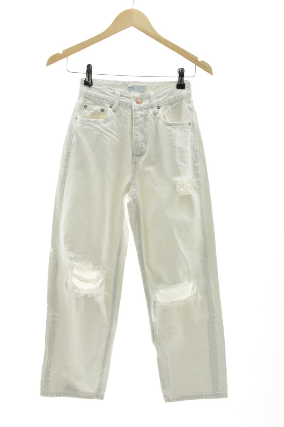 Jeans de Bershka de la talla 32, de color bianco