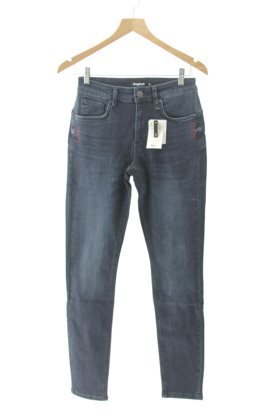 Jeans Desigual de la taille 38, de couleur bleu de denim