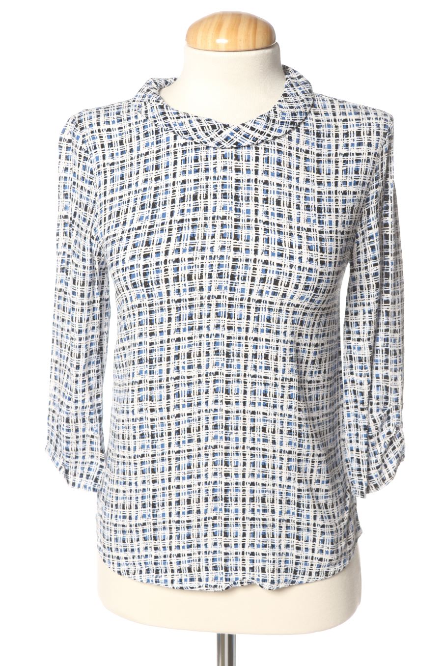 Blouse à manches longues Zara de la taille XS, de couleur bleu