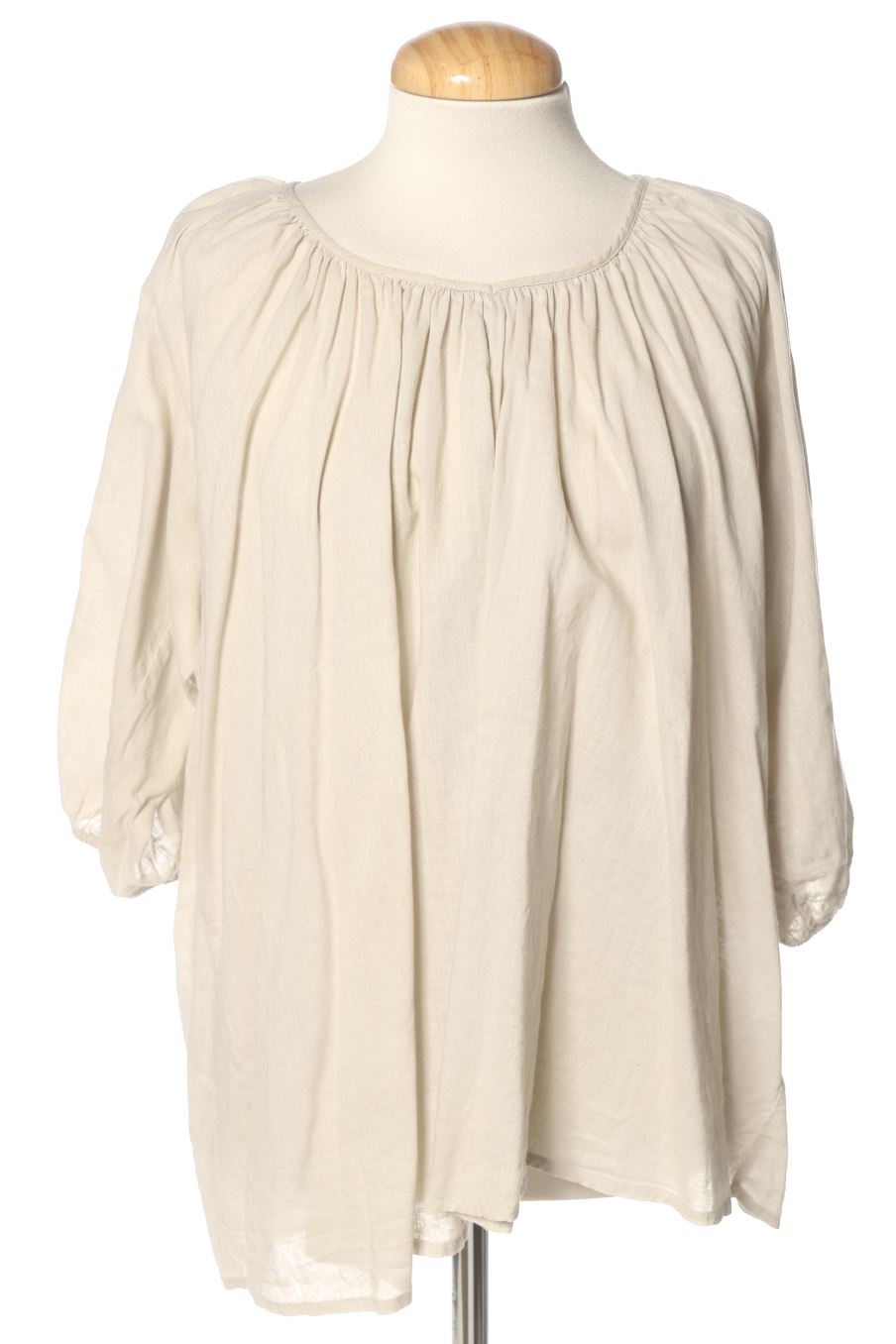 Langärmelige Bluse von Benetton Größe XS, Farbe Beige, für