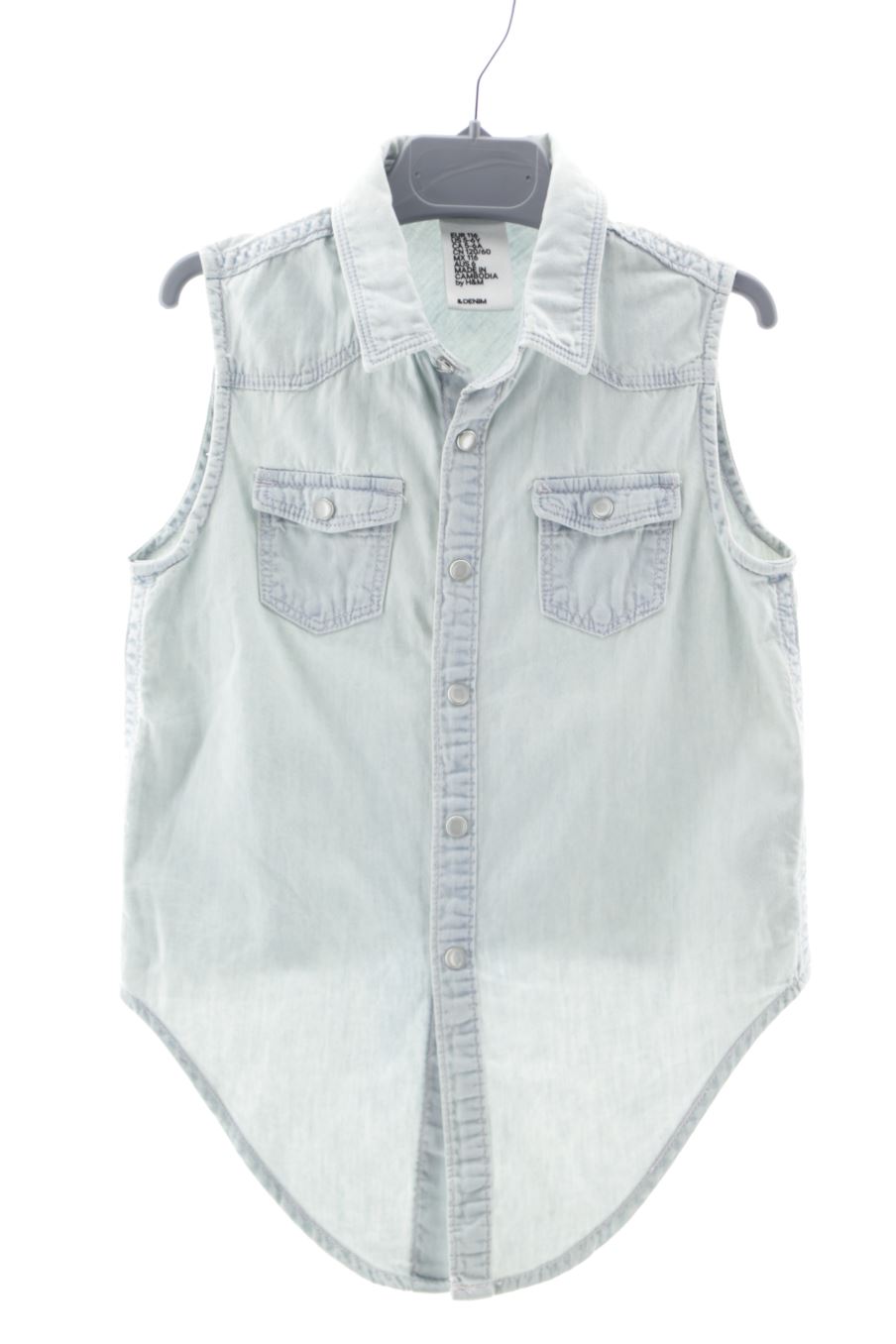 Camisa sin mangas de H&M de la talla 5 años de denim de segunda mano