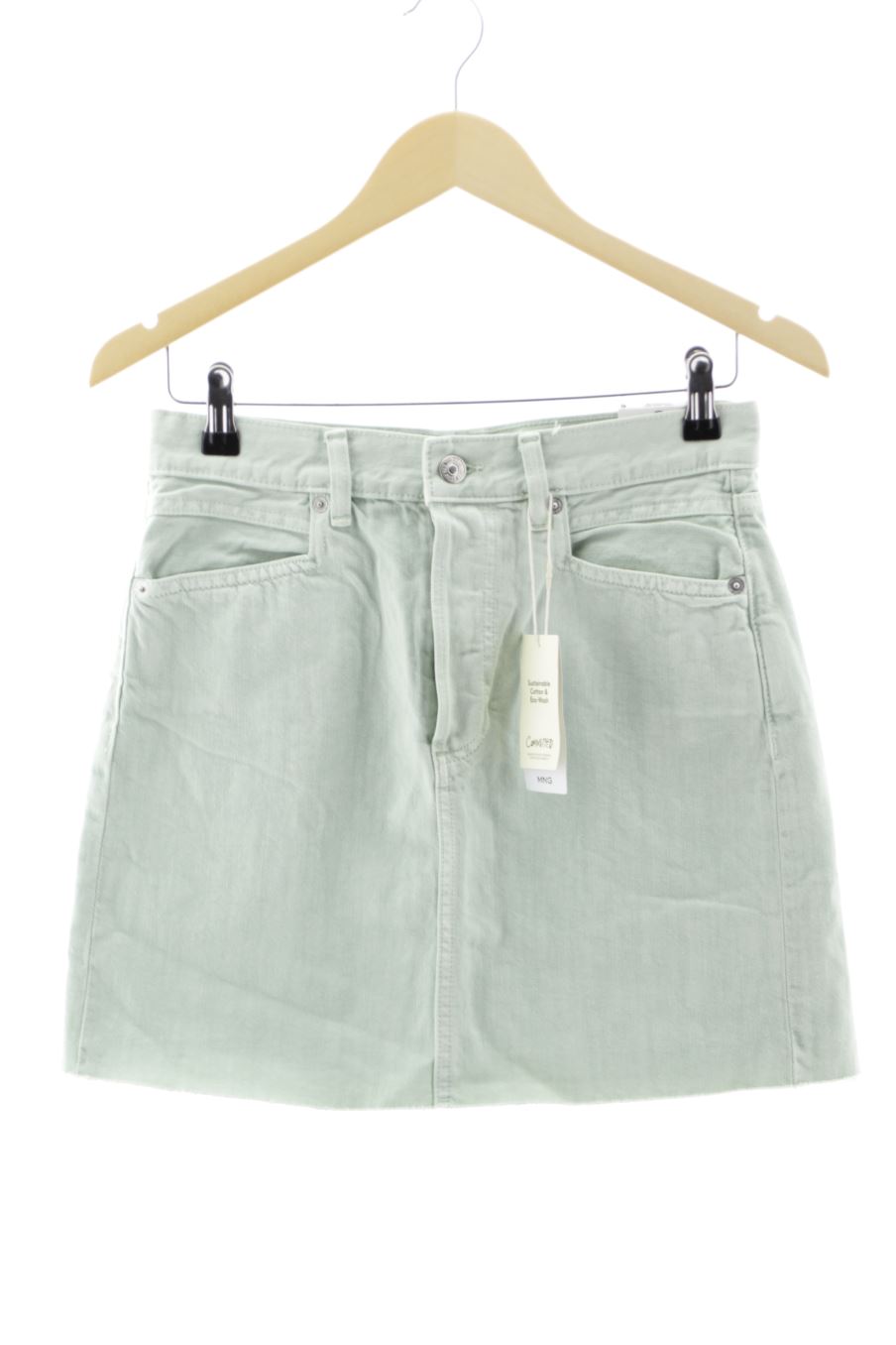 Jupe Mango de la taille S, de couleur vert de denim