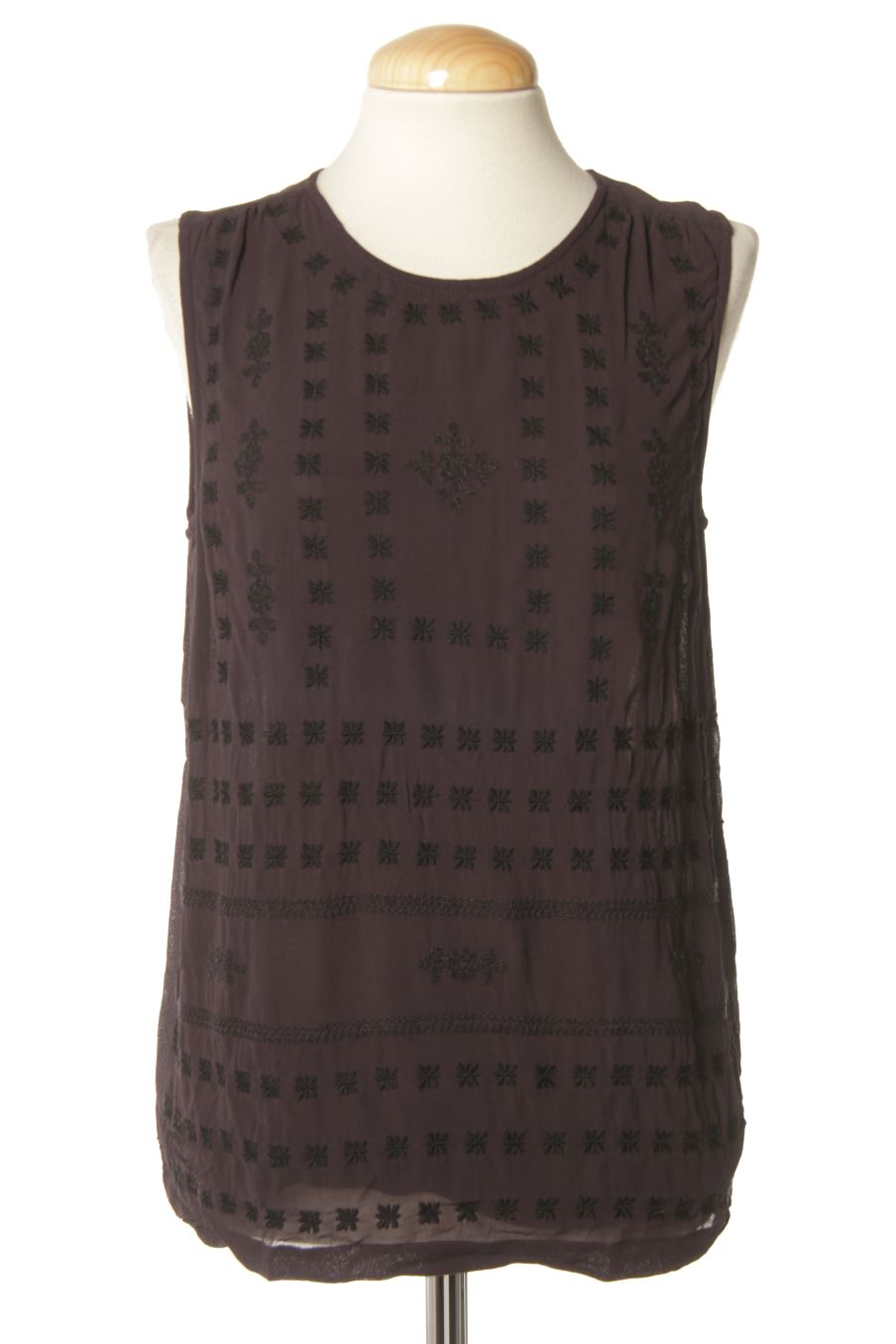 Blouse à manches courtes Comptoir des Cotonniers de la taille 38, de couleur bleu marine