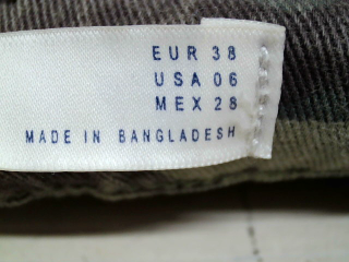 Vaqueros de Zara de la talla 38, de color verde de ropa vaquera