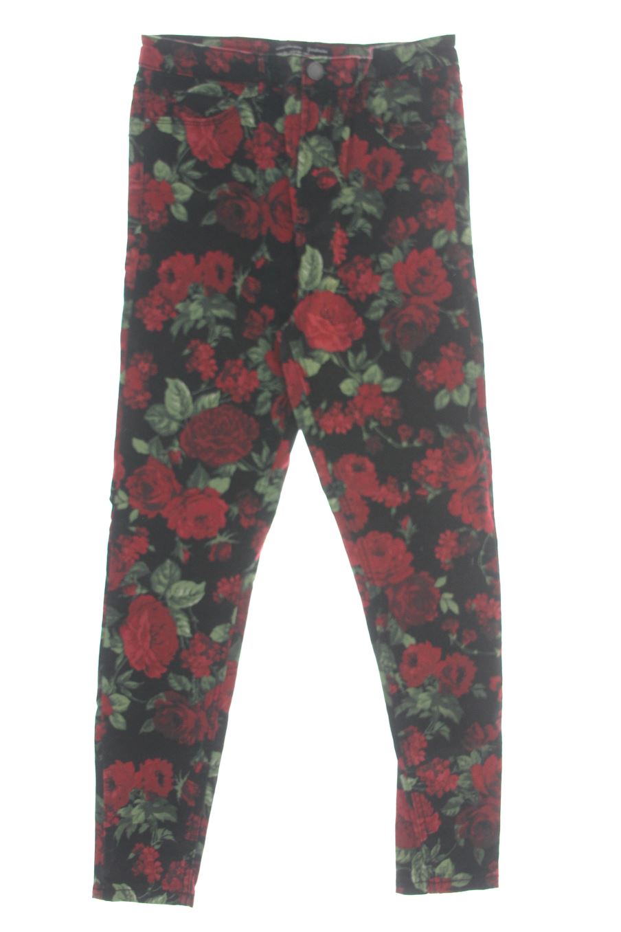 Jeans von Stradivarius Größe 38, Farbe Geblümt, aus Jeanskleidung für