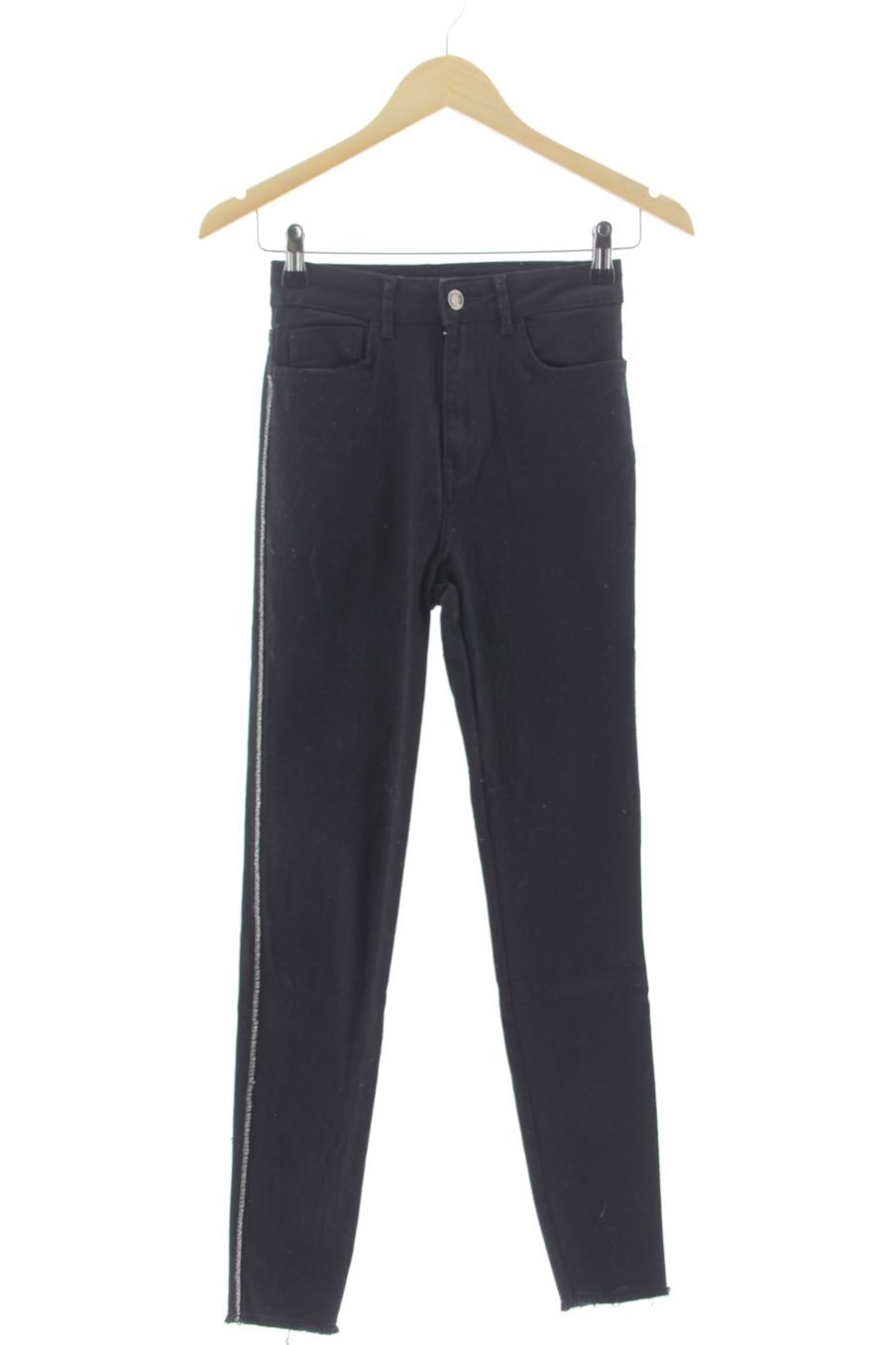 Jeans Zara de la taille XS, de couleur noir de denim