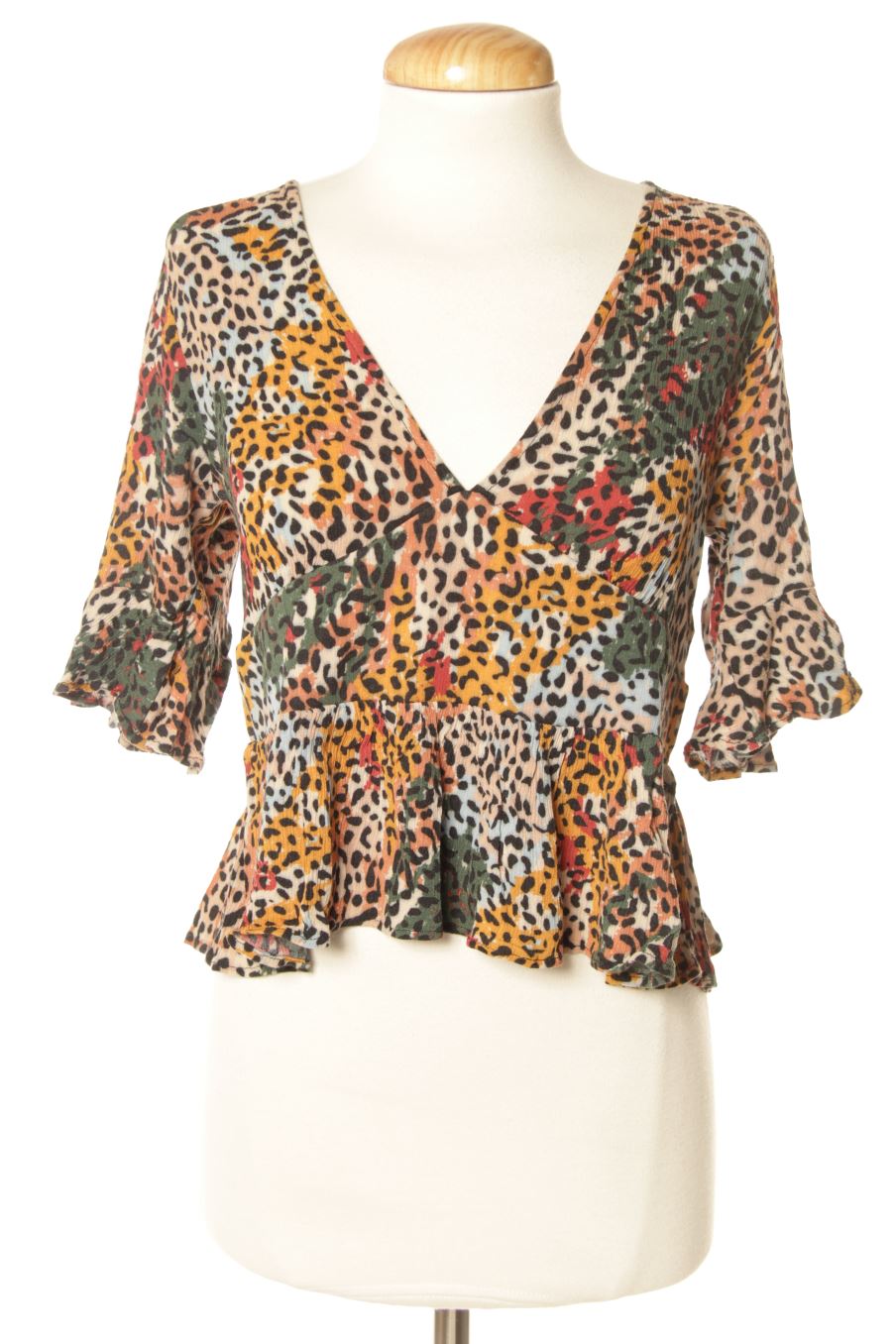Blusa de manga corta de Pull & Bear de la talla L, de color estampado