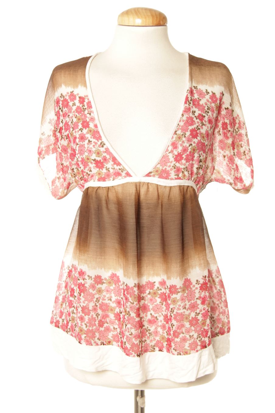 Blouse à manches courtes Cache cache de la taille S, de couleur fleurs