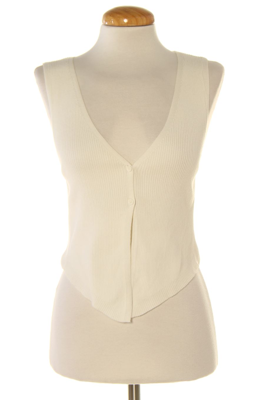 Top de Bershka de la talla S, de color bianco