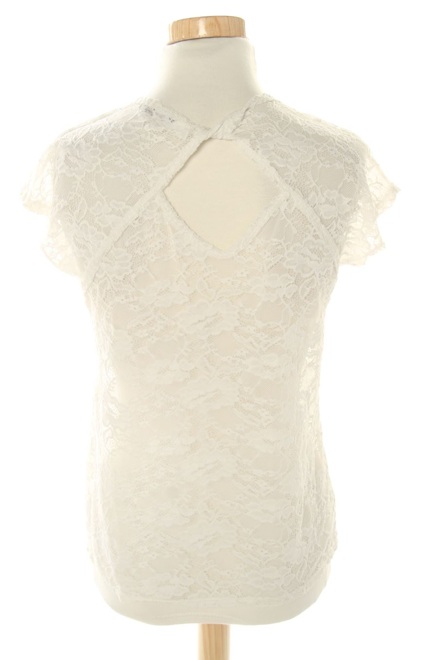 Blouse à manches courtes Cache cache de la taille M, de couleur blanc