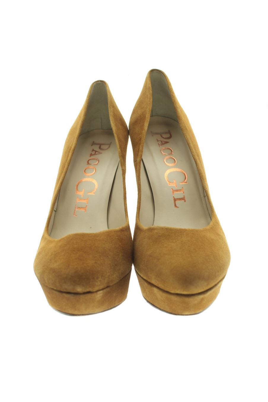 Zapatos de tacon de Paco Gil de la talla 38, de color marrón de