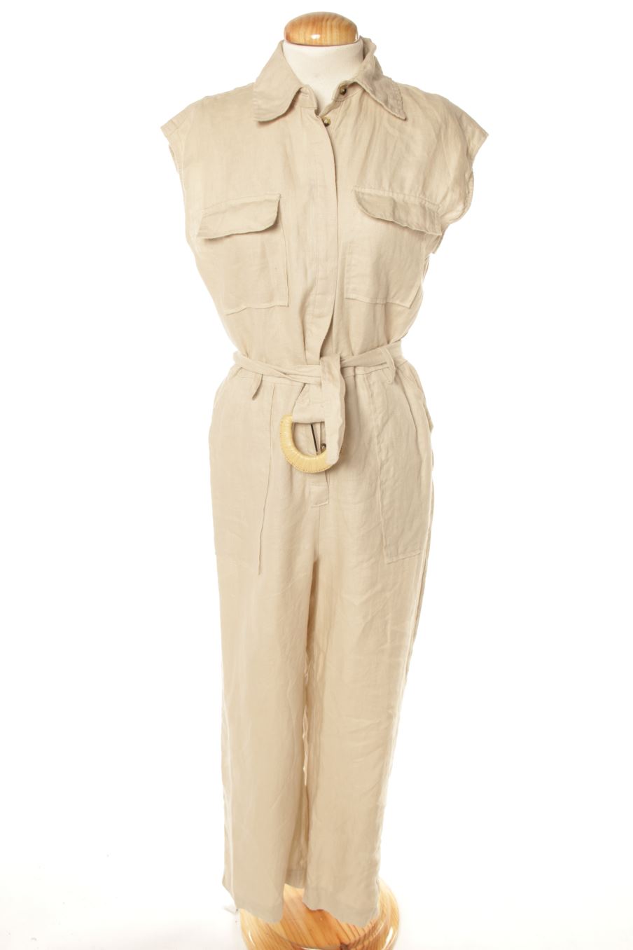 Mono de Mango de la talla XS, de color beige