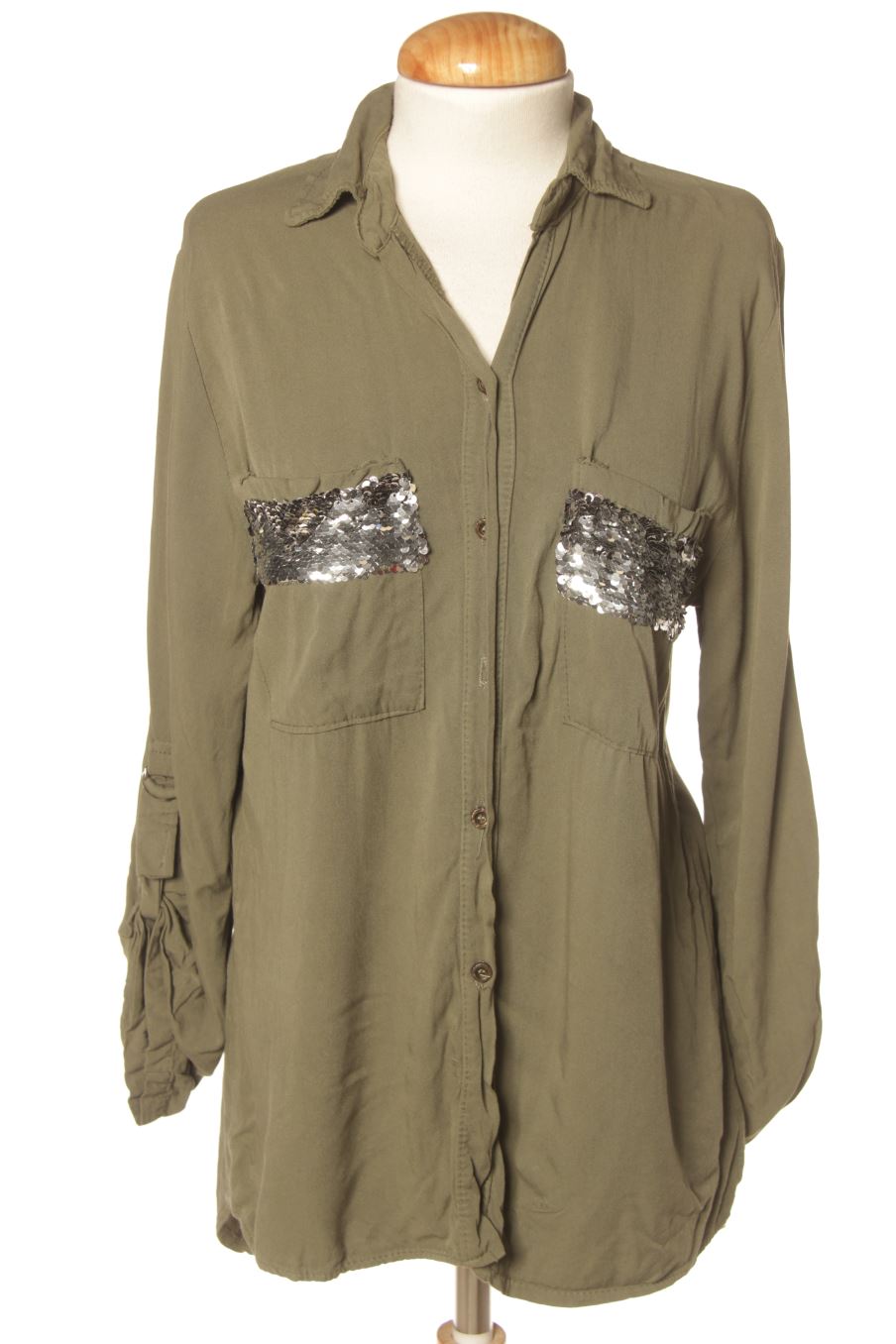 Chemise Made in italy de la taille M, de couleur vert