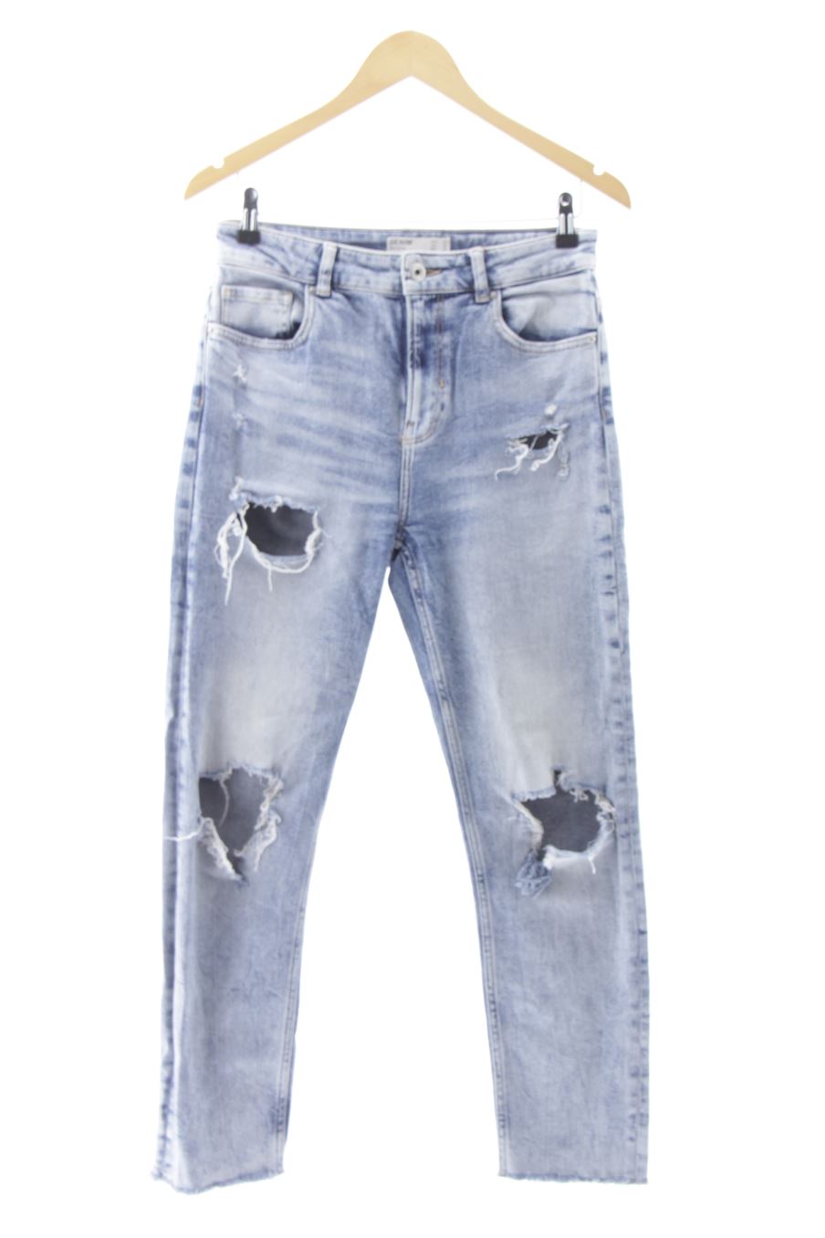 Vaquero de Bershka de la talla 38, de color azul de ropa vaquera