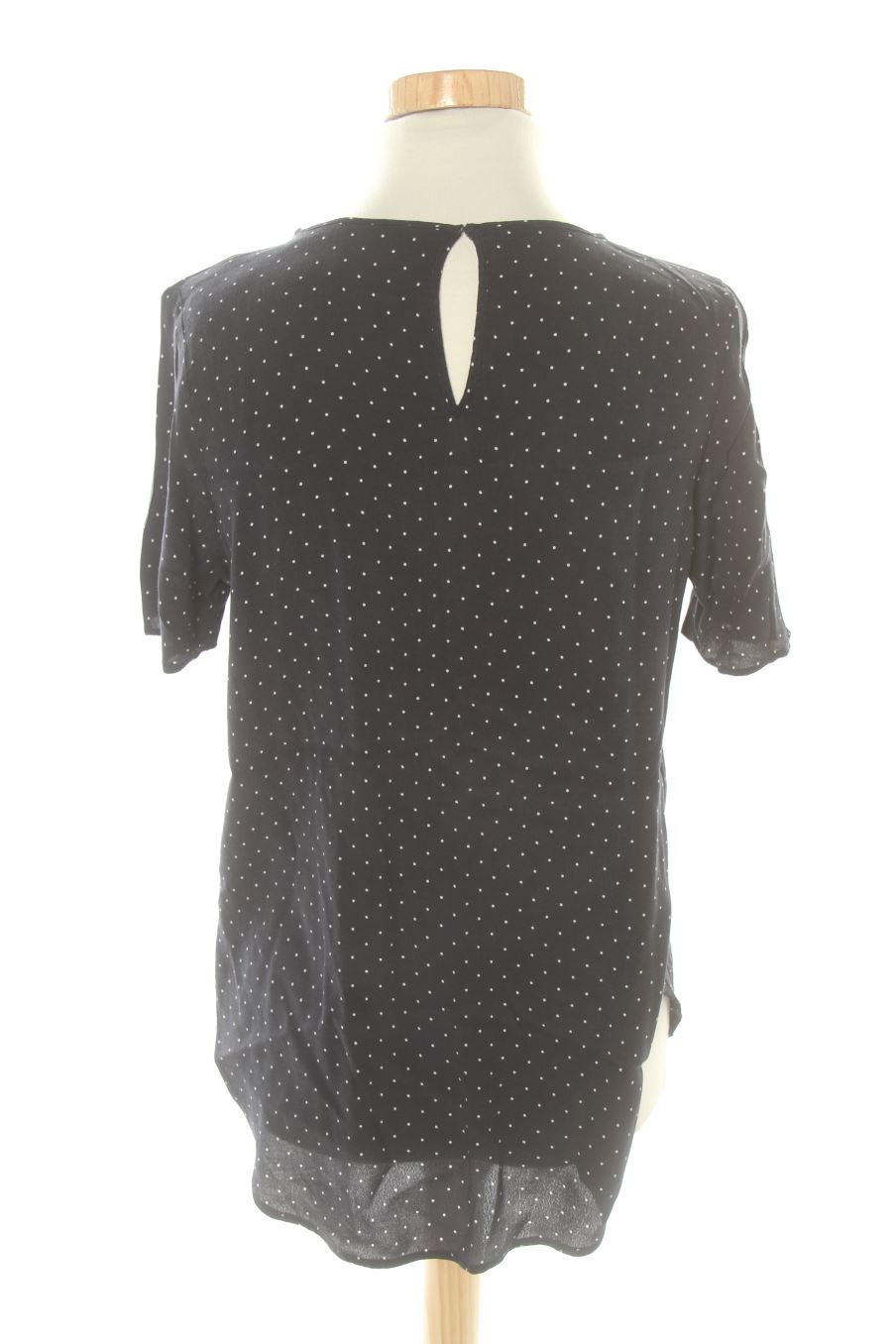 Blouse à manches courtes H&M de la taille 36, de couleur bleu marine