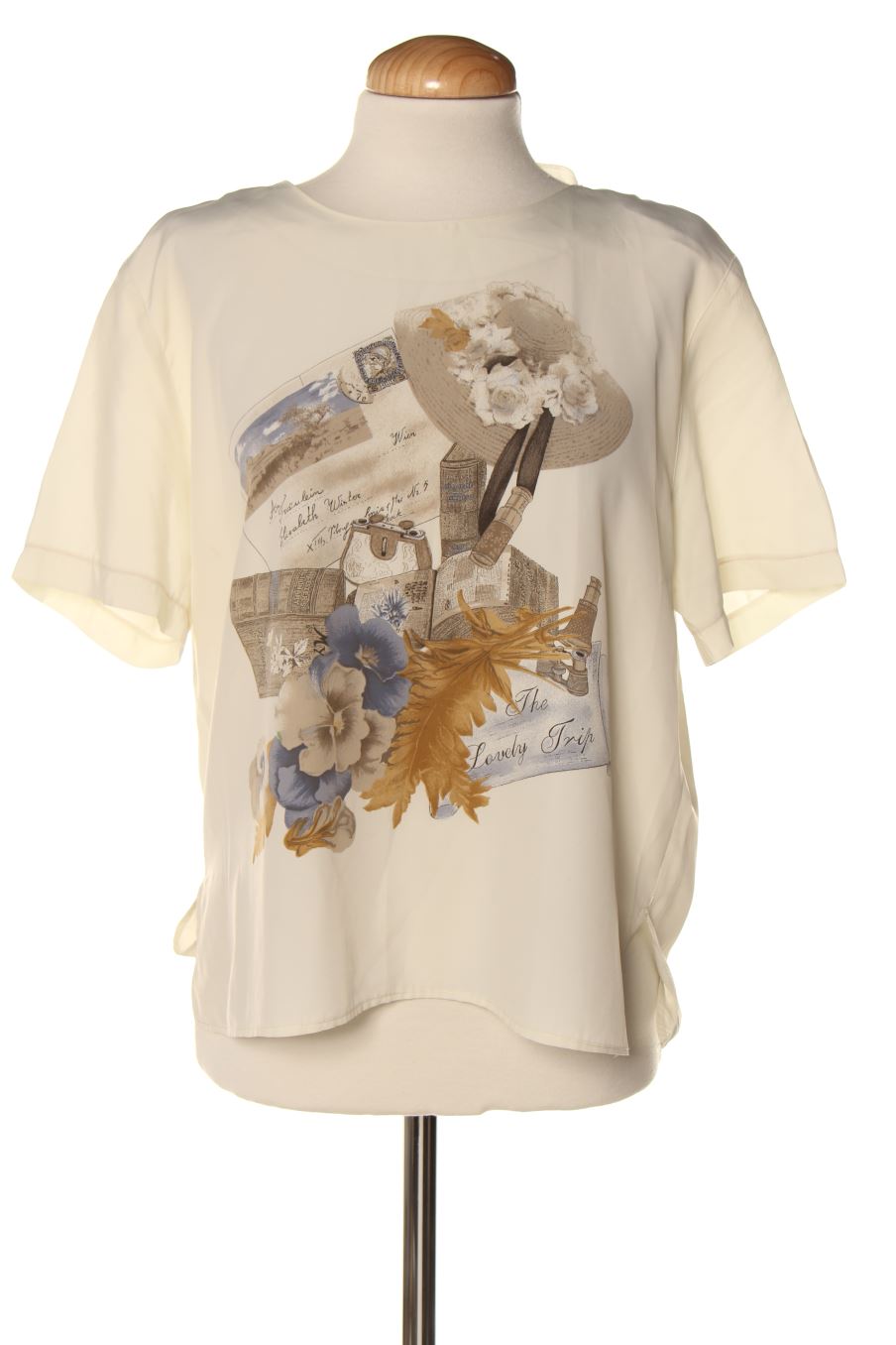 Blouse à manches courtes PERCENTIL de la taille M, de couleur beige