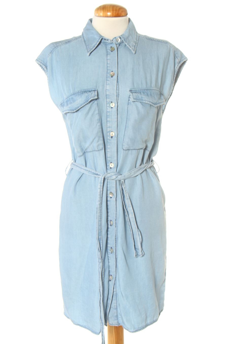 Robe casual Mango de la taille S, de couleur bleu de denim